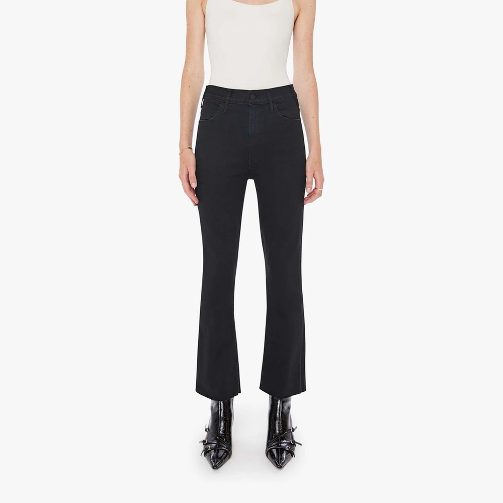 Mother The Hustler Ankle Fray in Not Guilty Black Wash